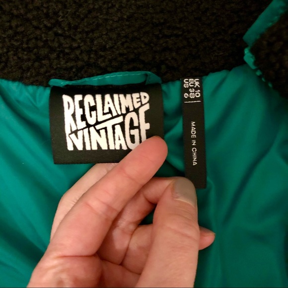 Sherpa vinyl crop zip ski style jacket - Picture 4 of 4